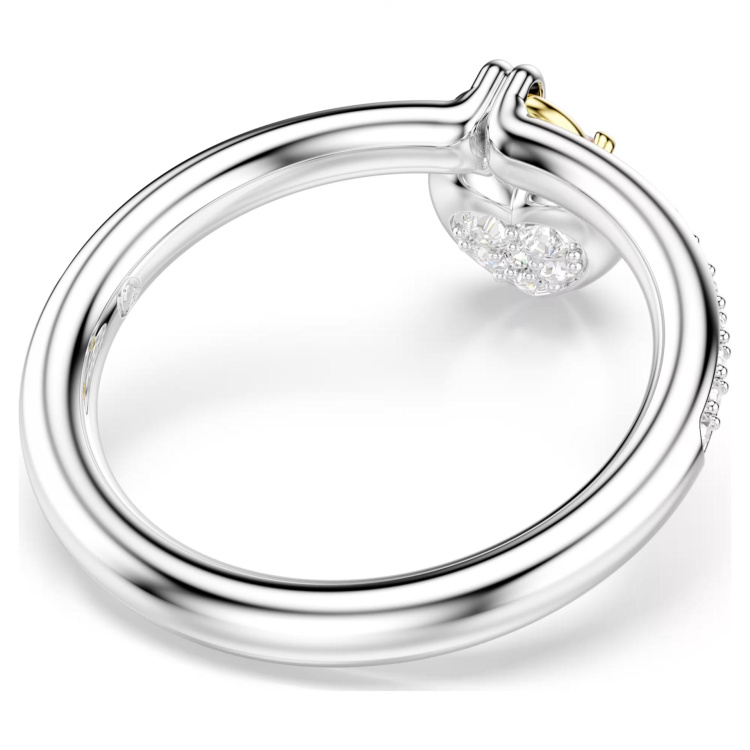 Idyllia motif ringMixed cuts, Heart, Pink, Mixed metal finish